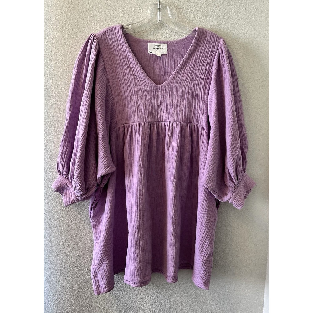 Pomander Place by Tuckernuck Lavender Gauze Millie Dress Size Small Babydoll